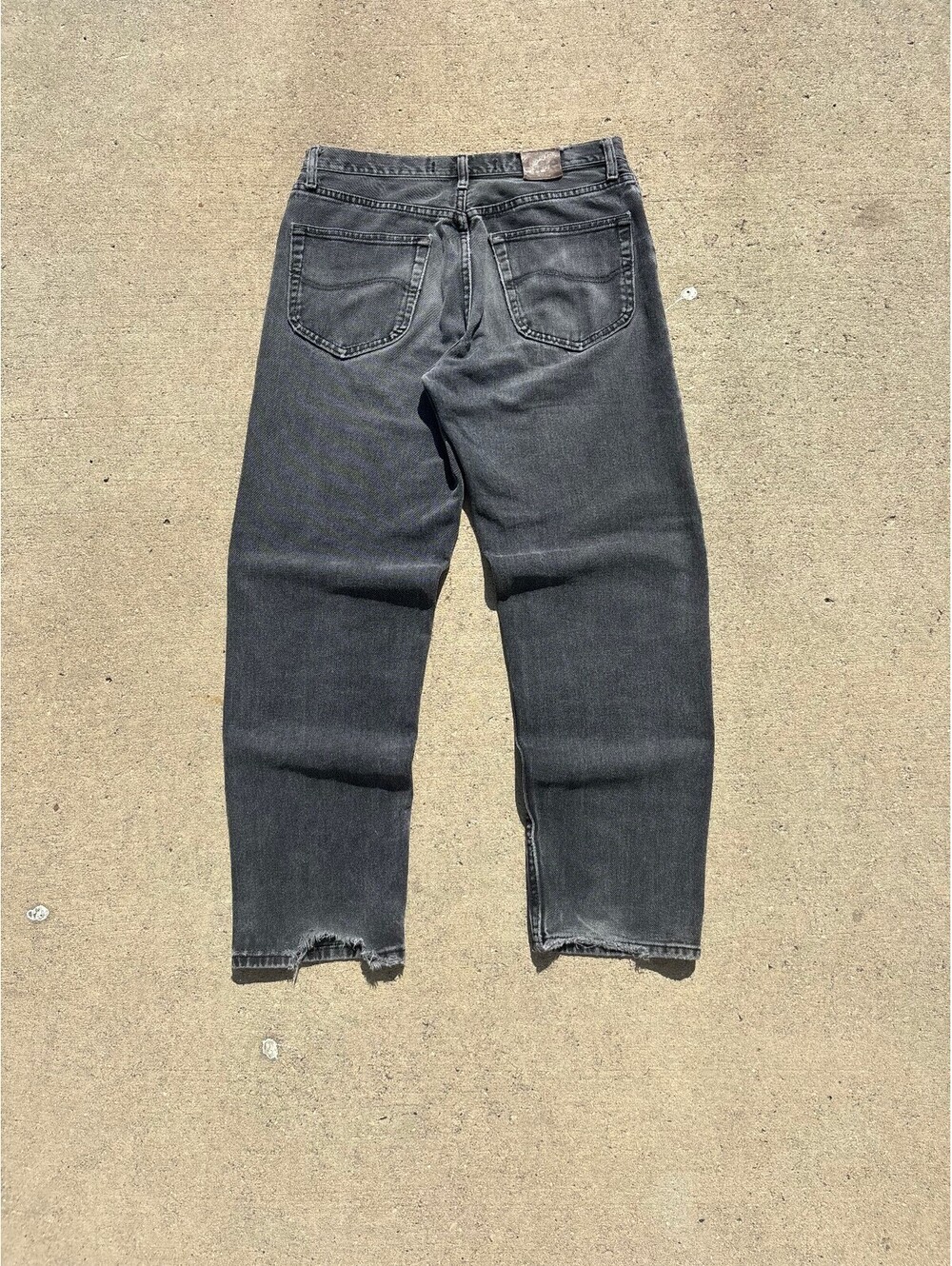 Vintage 90s Super Faded Black Lee Relaxed Fit Jeans Size 34